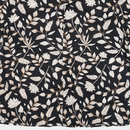 Autograph Men’s Black Floral Short Sleeve Button-Up Shirt 3XL