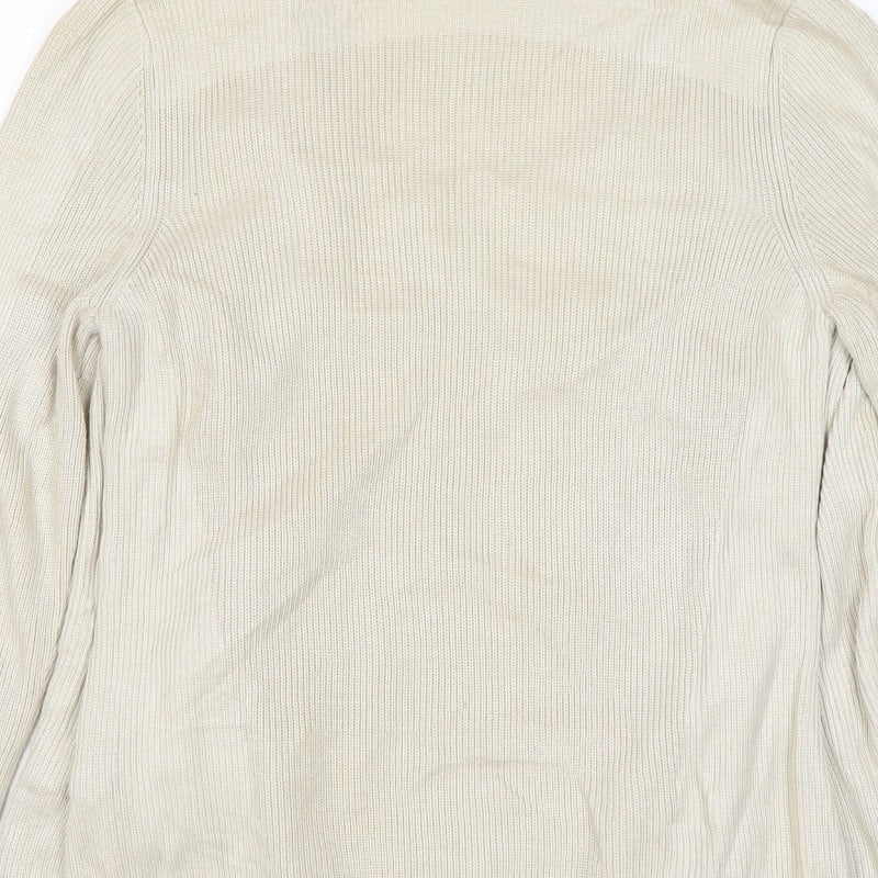 M&S Women’s Ivory Size 10 Open Knit Lace Front Cardigan