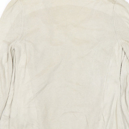 M&S Women’s Ivory Size 10 Open Knit Lace Front Cardigan