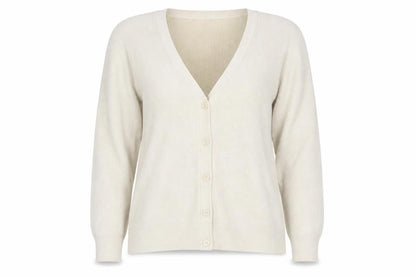 M&S Women’s Ivory Size 10 Open Knit Lace Front Cardigan