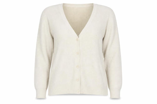 M&S Women’s Ivory Size 10 Open Knit Lace Front Cardigan