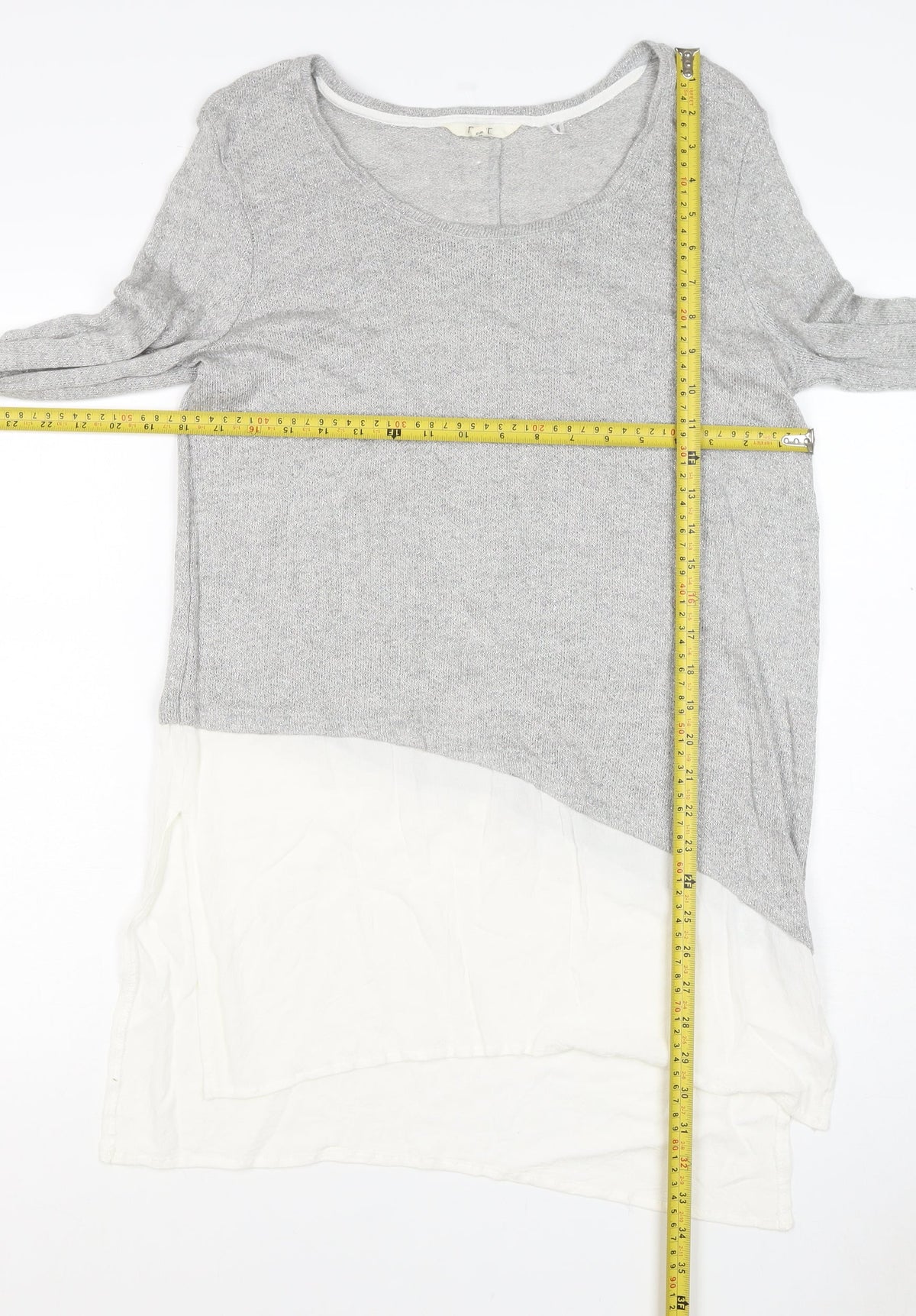 Next Women Multicoloured UK 14 Layered Knit Long Sleeve Tunic Blouse