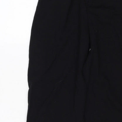 Stradivarius Women Black UK 8 Straight Leg Dress Trousers Stretch