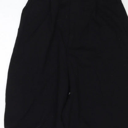 Stradivarius Women Black UK 8 Straight Leg Dress Trousers Stretch