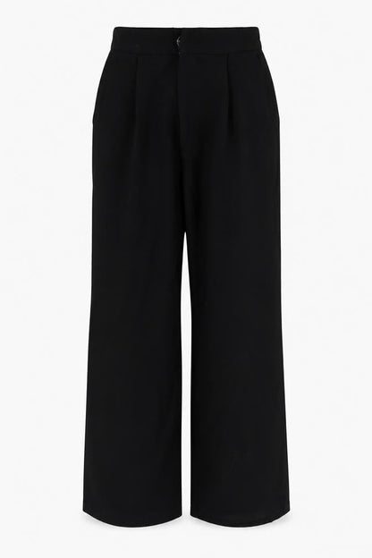 Stradivarius Women Black UK 8 Straight Leg Dress Trousers Stretch