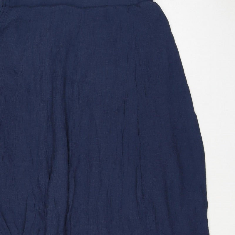 Apricot Women’s Navy Blue UK 16 Long Wrap Viscose Skirt
