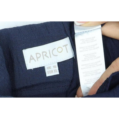 Apricot Women’s Navy Blue UK 16 Long Wrap Viscose Skirt