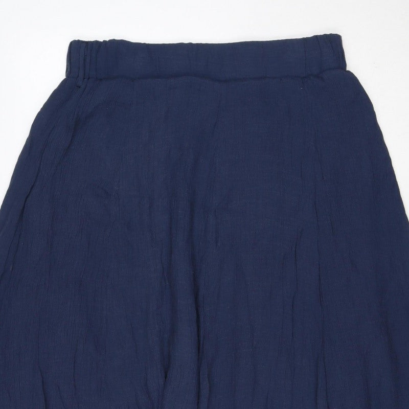 Apricot Women’s Navy Blue UK 16 Long Wrap Viscose Skirt