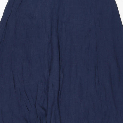 Apricot Women’s Navy Blue UK 16 Long Wrap Viscose Skirt