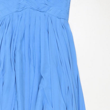 JS Collections Women Blue UK 8 Maxi Beaded Sweetheart Formal Dress