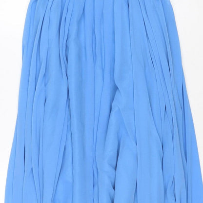 JS Collections Women Blue UK 8 Maxi Beaded Sweetheart Formal Dress