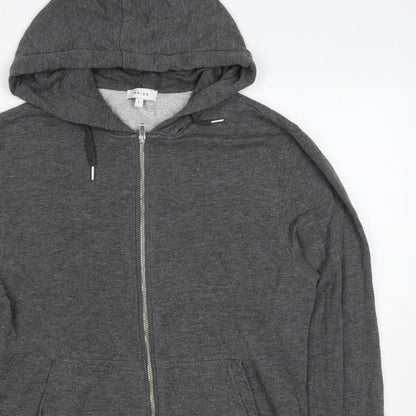 Reiss Men’s Grey Small Full Zip Hooded Slim Fit Hoodie