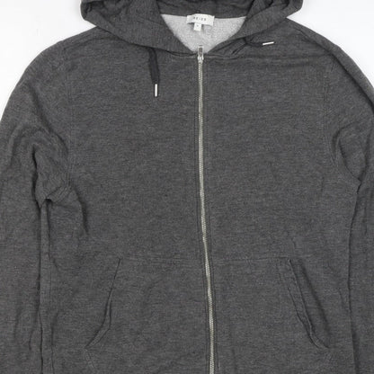 Reiss Men’s Grey Small Full Zip Hooded Slim Fit Hoodie