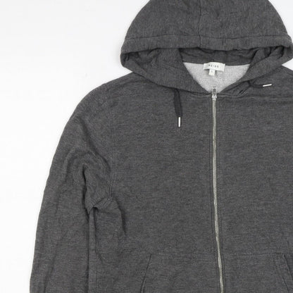 Reiss Men’s Grey Small Full Zip Hooded Slim Fit Hoodie