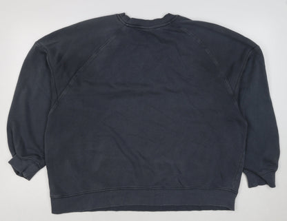 Pull&Bear Women’s Grey M Crew Neck Raglan Pullover Sweatshirt