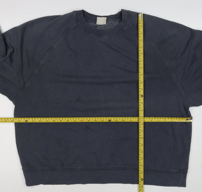 Pull&Bear Women’s Grey M Crew Neck Raglan Pullover Sweatshirt