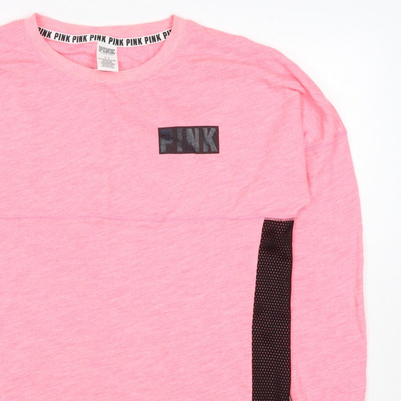 Victoria's Secret PINK Women's Pink S Petite Pullover Logo Sweatshirt