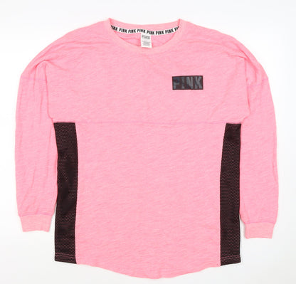 Victoria's Secret PINK Women's Pink S Petite Pullover Logo Sweatshirt