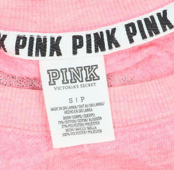 Victoria's Secret PINK Women's Pink S Petite Pullover Logo Sweatshirt