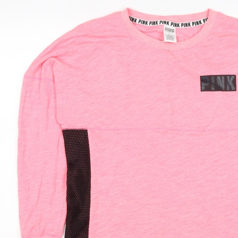 Victoria's Secret PINK Women's Pink S Petite Pullover Logo Sweatshirt