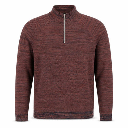 Primark Men’s Brown Marl 1/4 Zip High Neck Knit Jumper Size L