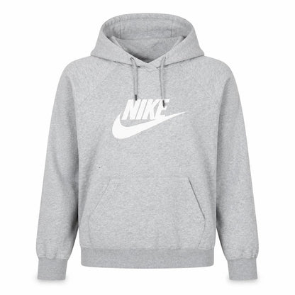Nike Women Grey Logo Pullover Hoodie M Cotton Blend