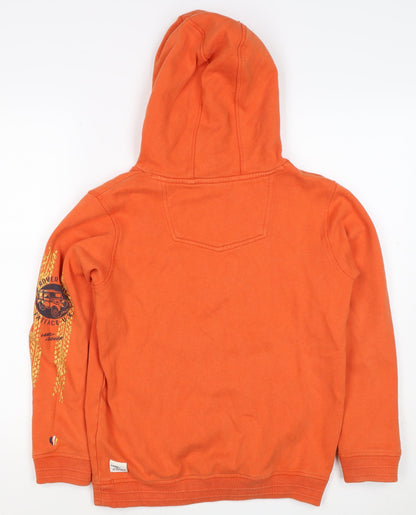 FatFace Boys Orange Land Rover Graphic Pullover Hoodie Age 10-11