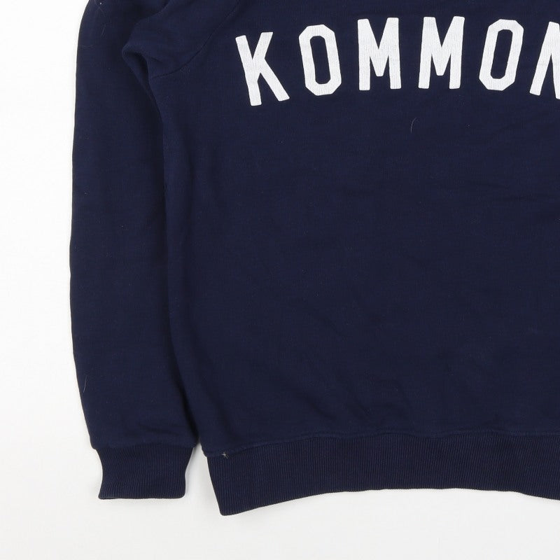 Kommon Universe Men’s Blue S Kommon Logo Graphic Crew Neck Sweatshirt