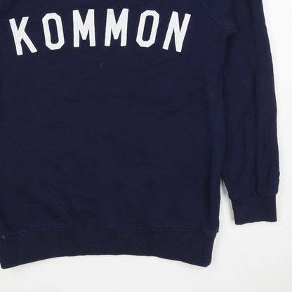 Kommon Universe Men’s Blue S Kommon Logo Graphic Crew Neck Sweatshirt