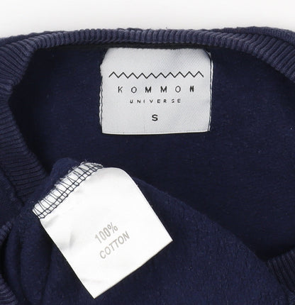 Kommon Universe Men’s Blue S Kommon Logo Graphic Crew Neck Sweatshirt