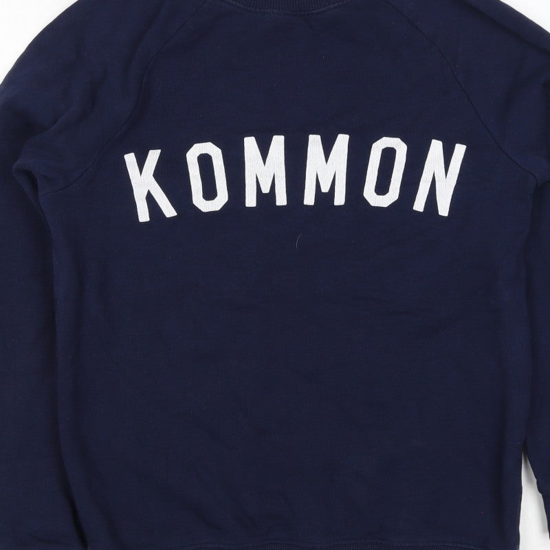 Kommon Universe Men’s Blue S Kommon Logo Graphic Crew Neck Sweatshirt