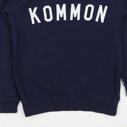 Kommon Universe Men’s Blue S Kommon Logo Graphic Crew Neck Sweatshirt
