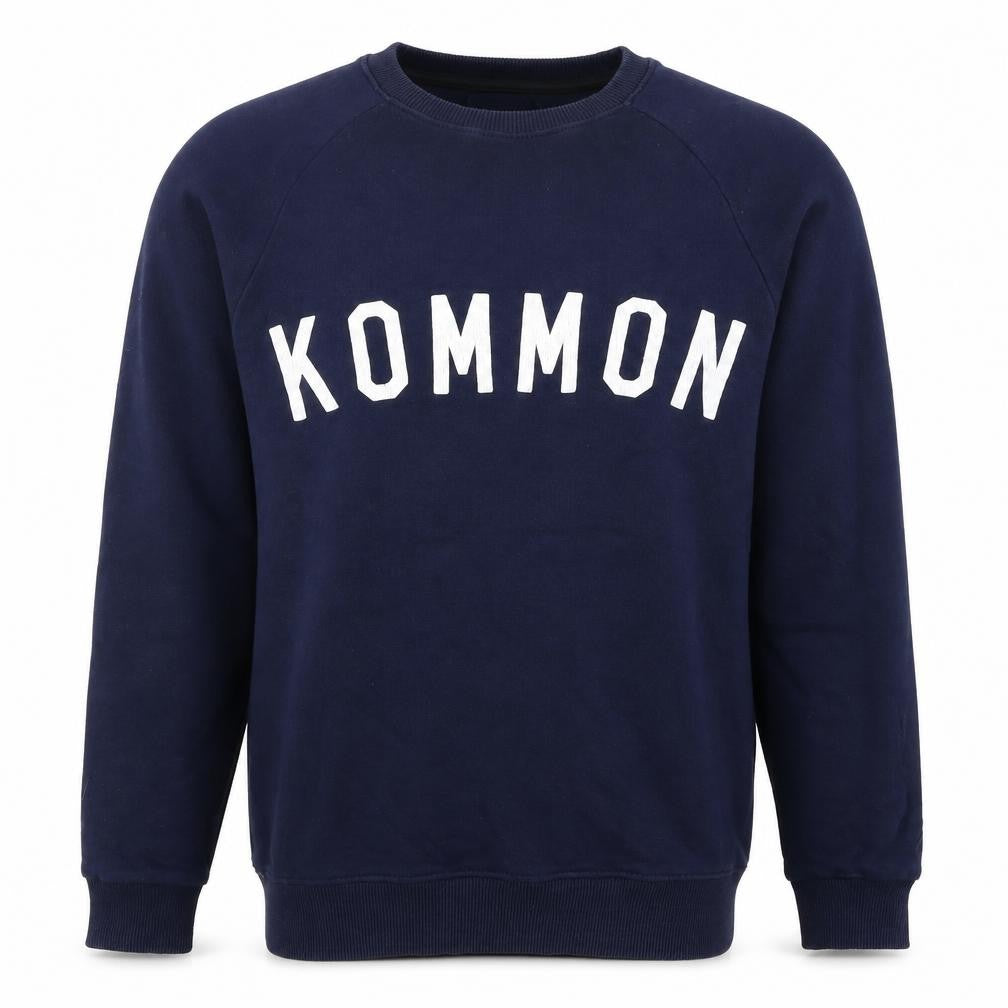 Kommon Universe Men’s Blue S Kommon Logo Graphic Crew Neck Sweatshirt