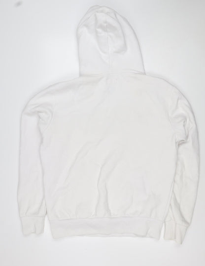 Superdry Men’s White XL Pullover Hoodie Red Athletics Logo Graphic