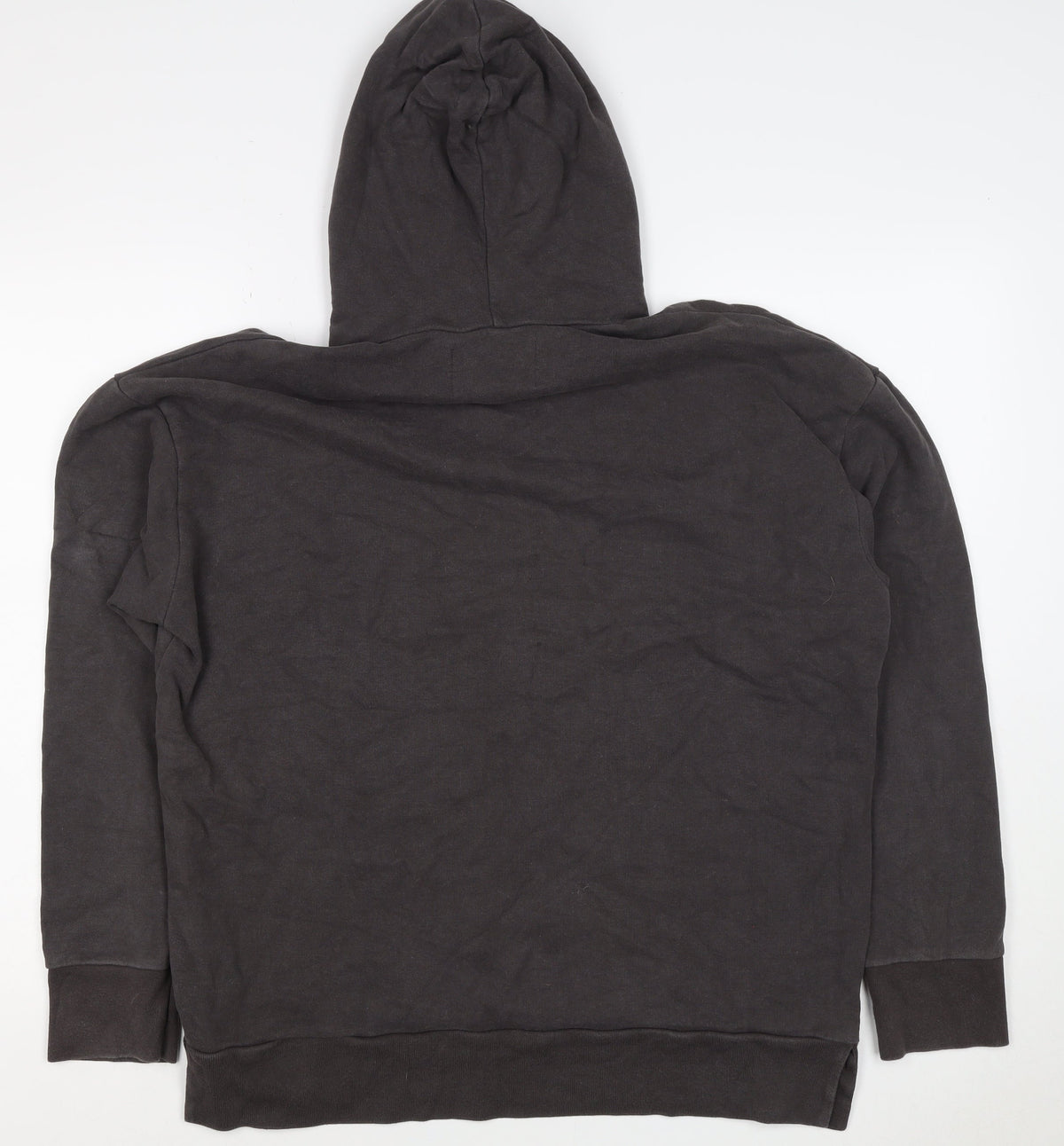 River Island Men’s Black M Distressed Pullover Hoodie Kangaroo Pocket