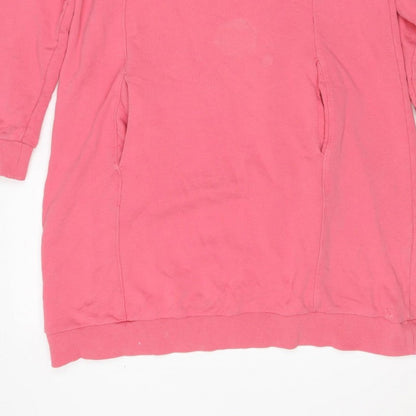 Joules Women’s Pink Size 8 Knee Length Jersey Jumper Dress Pockets