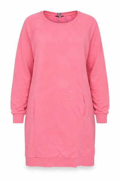 Joules Women’s Pink Size 8 Knee Length Jersey Jumper Dress Pockets