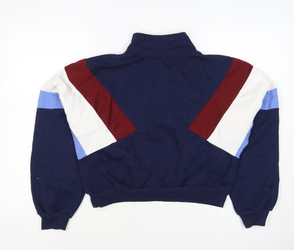 H&M Divided Women’s Multicoloured 1/4 Zip High Neck Jumper Size S