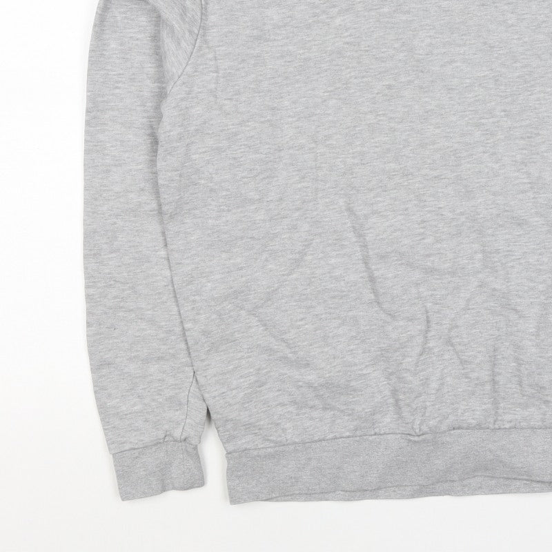 TU Men’s Grey Size S Crew Neck Pullover Fleece Sweatshirt