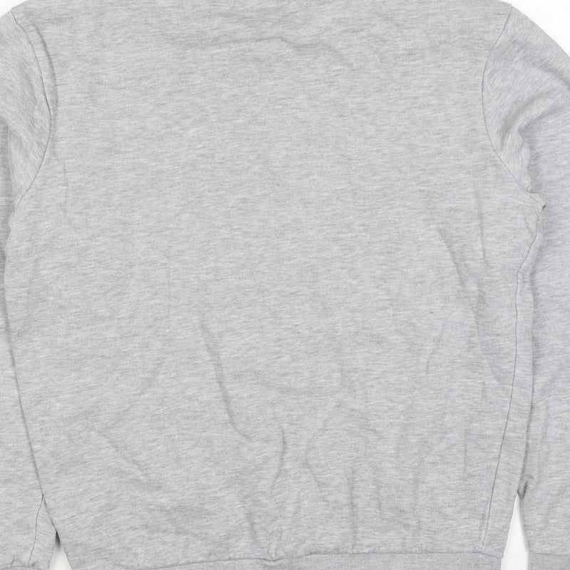 TU Men’s Grey Size S Crew Neck Pullover Fleece Sweatshirt