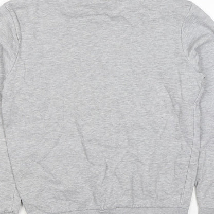 TU Men’s Grey Size S Crew Neck Pullover Fleece Sweatshirt