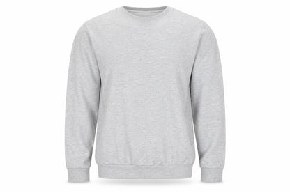 TU Men’s Grey Size S Crew Neck Pullover Fleece Sweatshirt