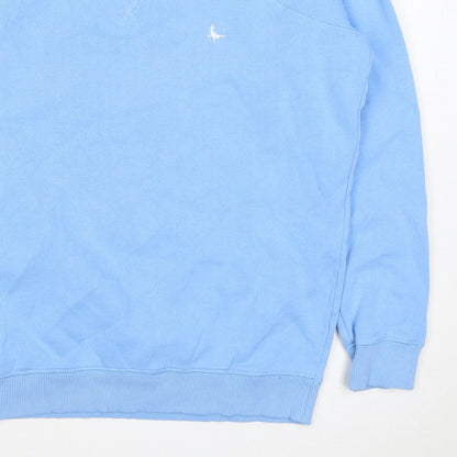 Jack Wills Women Blue UK 8 Pullover Fleece Logo Sweatshirt