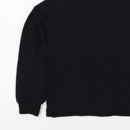 River Island Women’s Black M Roll Neck Pullover Sweatshirt Logo