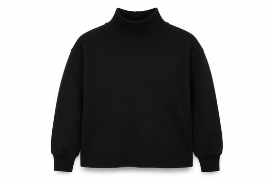 River Island Women’s Black M Roll Neck Pullover Sweatshirt Logo