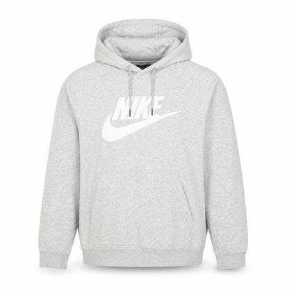 Nike Men's Grey S Pullover Hoodie Logo Pocket Cotton Blend