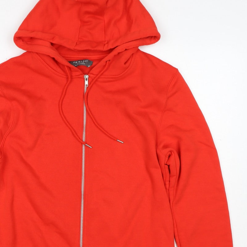 Primark Premium Men’s Red M Full Zip Hoodie Drawstring Pockets