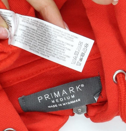Primark Premium Men’s Red M Full Zip Hoodie Drawstring Pockets