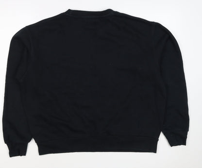 Converse Women’s Black M Logo Crew Neck Pullover Sweatshirt
