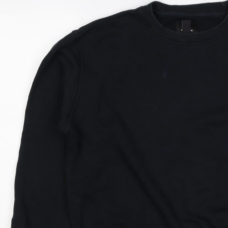 Converse Women’s Black M Logo Crew Neck Pullover Sweatshirt
